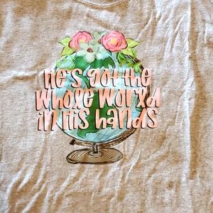 he's got the whole world in his hands t-shirt